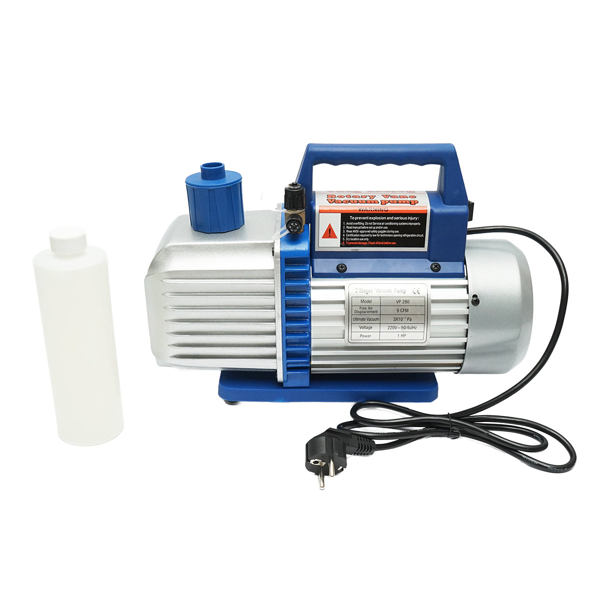 Vacuum pump, 220V, 1 HP for refrigeration installations 226l/min